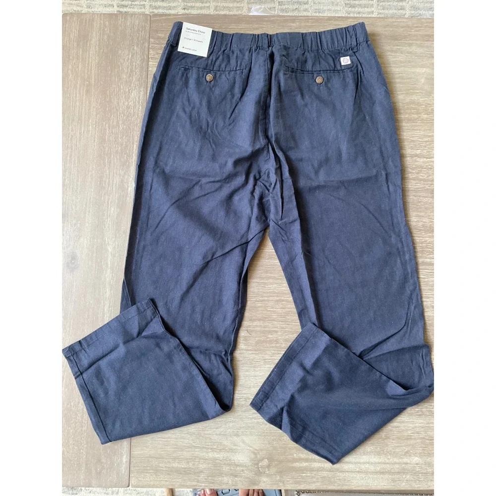 Marine Layer Saturday‎ Hemp Chino Navy Size XL x 32 New With Tags